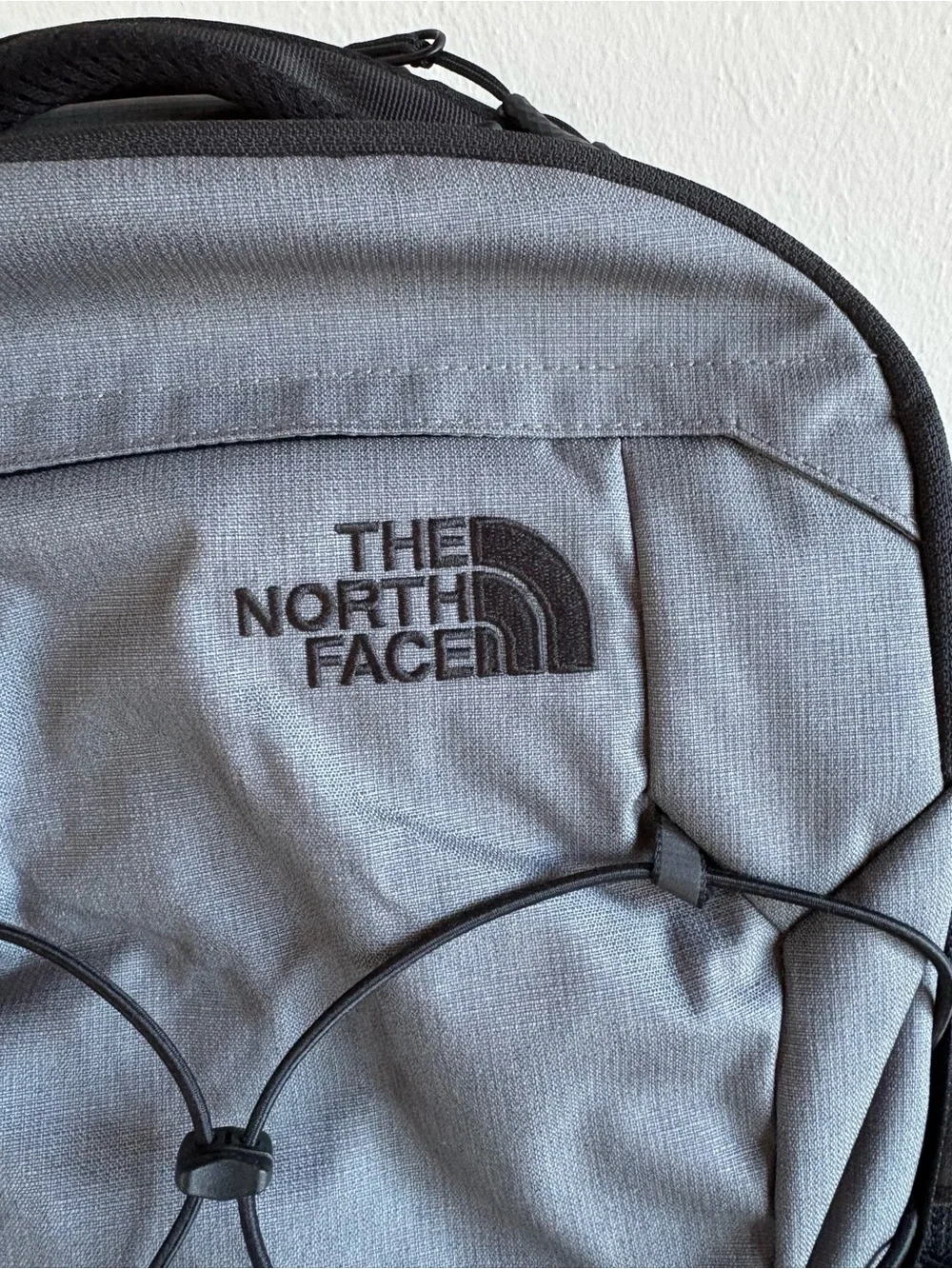 The North Face Gray and Black Everyday Backpack with Front Bungee